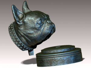 Frenchie French Bulldog 3D प्रिंट मॉडल