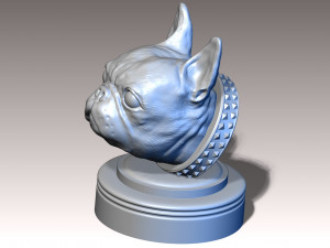 Frenchie French Bulldog 3D प्रिंट मॉडल