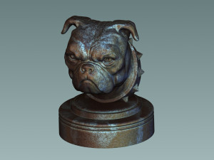 English Bulldog Head 3D Baskı Modeli