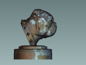 English Bulldog Head 3D Baskı Modeli