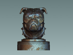 English Bulldog Head 3D Baskı Modeli