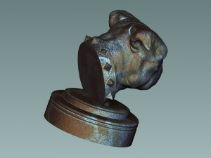 English Bulldog Head 3D Baskı Modeli