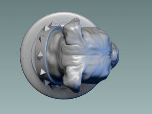 English Bulldog Head 3D Baskı Modeli