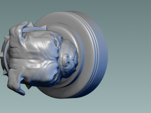 English Bulldog Head 3D Baskı Modeli