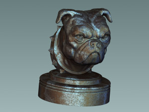 English Bulldog Head 3D Baskı Modeli