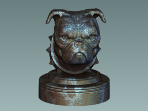 English Bulldog Head 3D Baskı Modeli