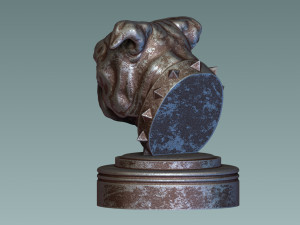 English Bulldog Head 3D Baskı Modeli