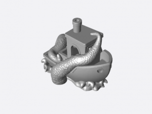Benchy with octopus Model Cetak 3D