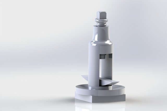 Single tool post 3D Model .c4d .max .obj .3ds .fbx .stl .blend 