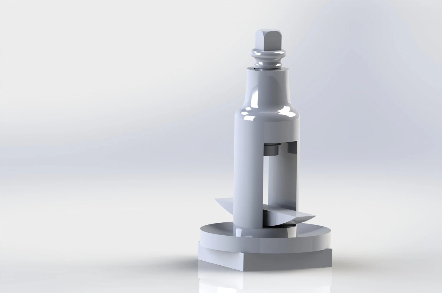 Single tool post 3D Model .c4d .max .obj .3ds .fbx .stl .blend 