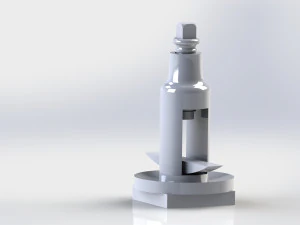 Single tool post 3D Model