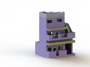 2 floor house 3D Model