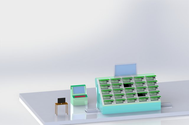 Battery swapping machine Modello 3D .c4d .max .obj .3ds .fbx .stl .blend 