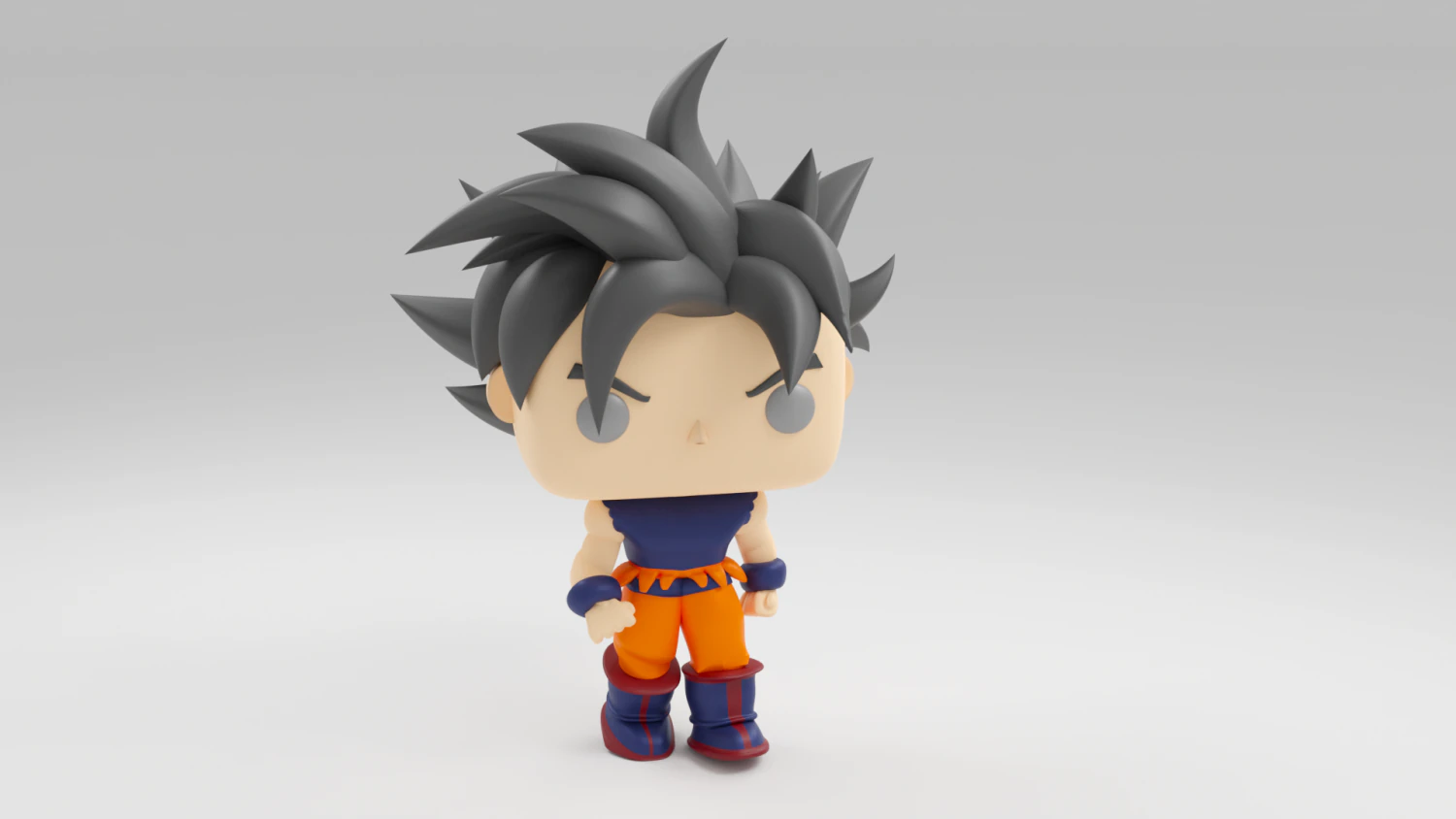 Goku in Super Saiyan from The Dragon Ball funko pop 3D Print Model .c4d .max .obj .3ds .fbx .stl .blend 