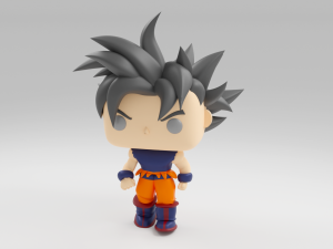 Goku in Super Saiyan from The Dragon Ball funko pop 3D Print Model