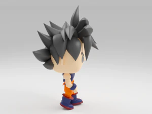 Goku in Super Saiyan from The Dragon Ball funko pop 3D Print Model