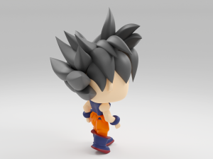 Goku in Super Saiyan from The Dragon Ball funko pop 3D Print Model