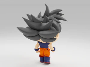 Goku in Super Saiyan from The Dragon Ball funko pop 3D Print Model