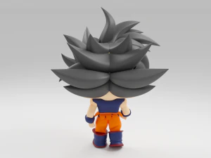 Goku in Super Saiyan from The Dragon Ball funko pop 3D Print Model