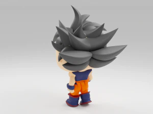 Goku in Super Saiyan from The Dragon Ball funko pop 3D Print Model