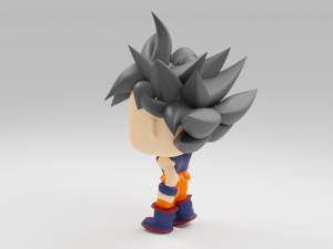 Goku in Super Saiyan from The Dragon Ball funko pop 3D Print Model
