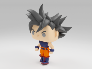 Goku in Super Saiyan from The Dragon Ball funko pop 3D Print Model