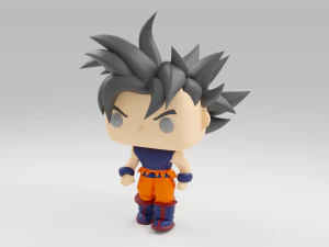 Goku in Super Saiyan from The Dragon Ball funko pop 3D Print Model