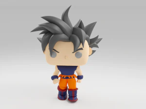 Goku in Super Saiyan from The Dragon Ball funko pop 3D Print Model