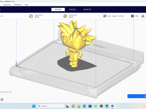 Goku in Super Saiyan from The Dragon Ball funko pop 3D Print Model