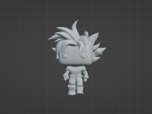 Goku in Super Saiyan from The Dragon Ball funko pop 3D Print Model