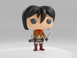Mikasa Ackerman funko pop from Attack on Titan 3D प्रिंट मॉडल