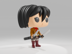 Mikasa Ackerman funko pop from Attack on Titan 3D प्रिंट मॉडल