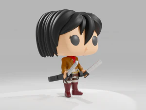 Mikasa Ackerman funko pop from Attack on Titan 3D Print Model