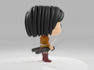 Mikasa Ackerman funko pop from Attack on Titan 3D Print Model