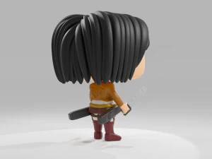 Mikasa Ackerman funko pop from Attack on Titan 3D Print Model