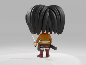 Mikasa Ackerman funko pop from Attack on Titan 3D प्रिंट मॉडल