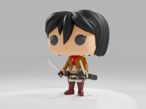 Mikasa Ackerman funko pop from Attack on Titan 3D प्रिंट मॉडल
