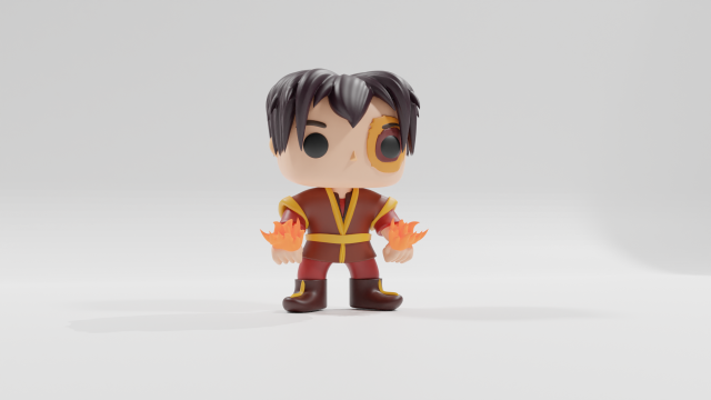 Zuko from Avatar The Last Airbender funko pop 3D Принт Модель .c4d .max .obj .3ds .fbx .stl .blend 