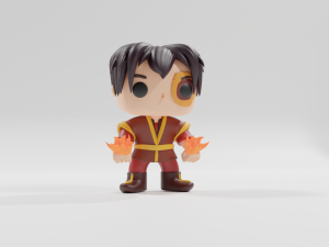 Zuko from Avatar The Last Airbender funko pop 3Dプリントモデル
