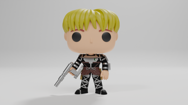 Armin funko pop from attack on titan 3D 打印模型 .c4d .max .obj .3ds .fbx .stl .blend 
