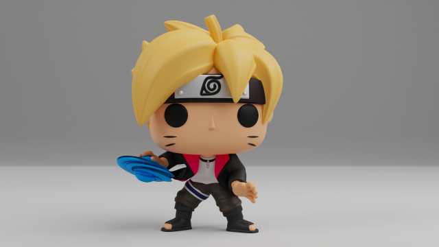 Boruto with Rasengan Funko pop 3D Принт Модель .c4d .max .obj .3ds .fbx .stl .blend 
