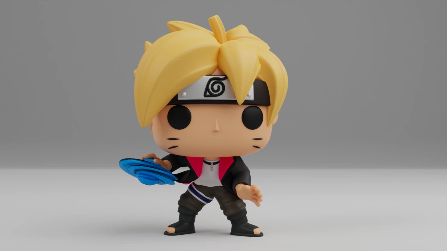 Boruto with Rasengan Funko pop 3D Print Model .c4d .max .obj .3ds .fbx .stl .blend 