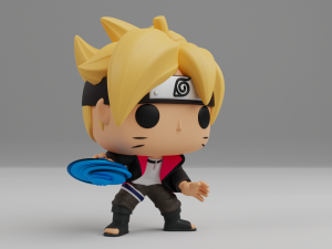 Boruto with Rasengan Funko pop 3D Принт Модель
