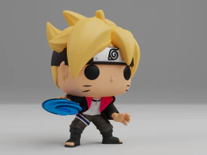 Boruto with Rasengan Funko pop 3D Print Model