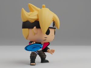 Boruto with Rasengan Funko pop 3D Принт Модель