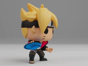 Boruto with Rasengan Funko pop 3D Print Model