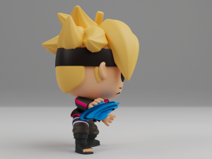 Boruto with Rasengan Funko pop 3D Принт Модель