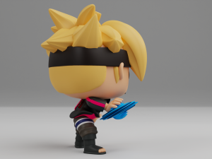 Boruto with Rasengan Funko pop 3D Принт Модель