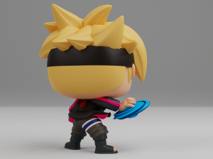 Boruto with Rasengan Funko pop 3D Принт Модель