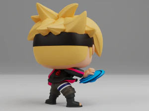 Boruto with Rasengan Funko pop 3D Print Model